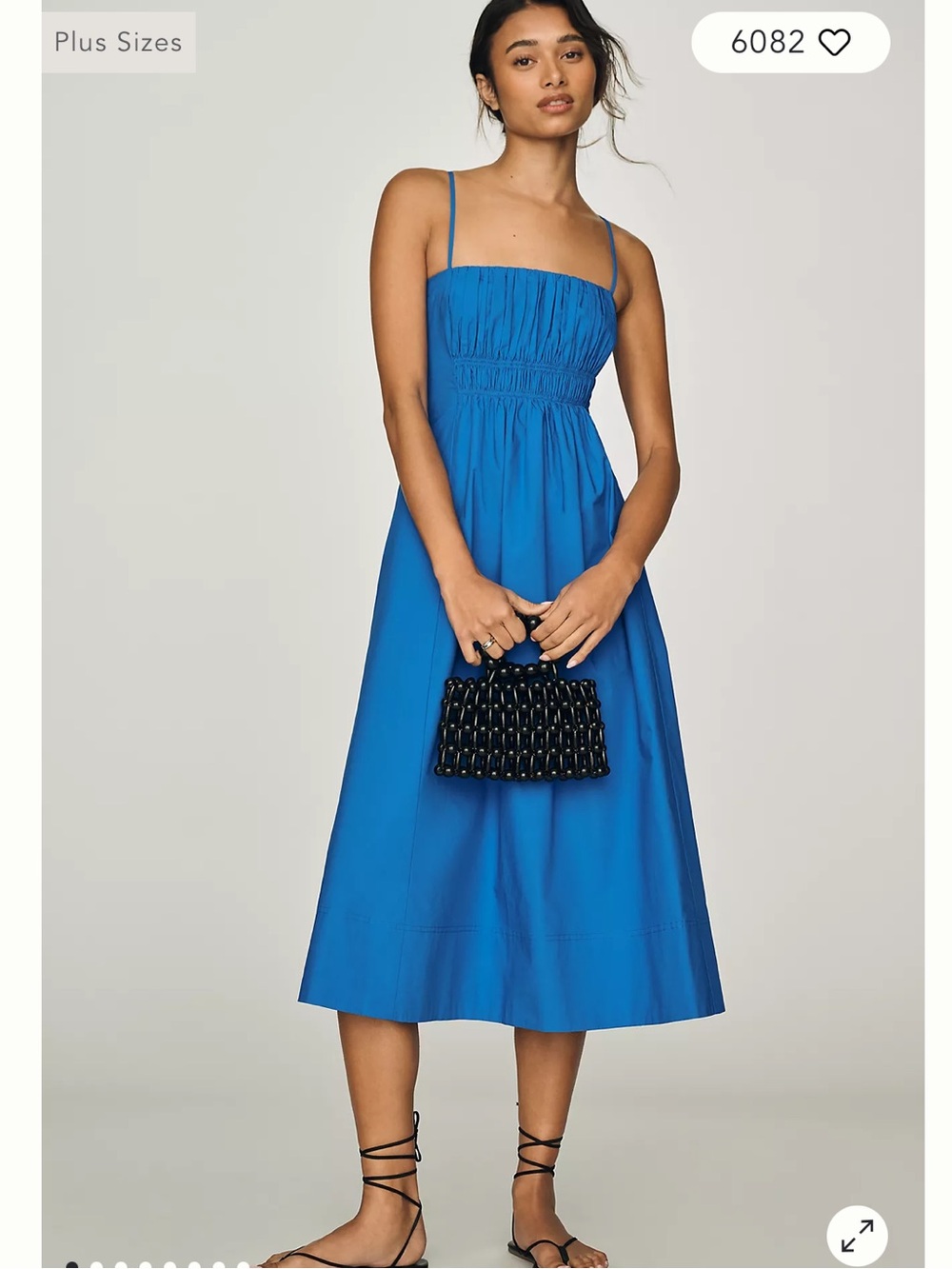 Anthropologie Maeve Cotton Ruched Midi Dress XS